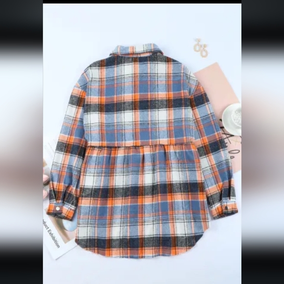 FINAL PRICE New plaid ruffle shacket - Picture 4 of 16